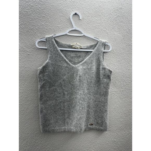 Tommy Hilfiger Womens Tank Size Uknown Gray Wool Like V-Neck Sleeveless - Picture 1 of 9